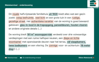 Verkooptekst woning lezen: makelaarstaal eerlijk vertaald